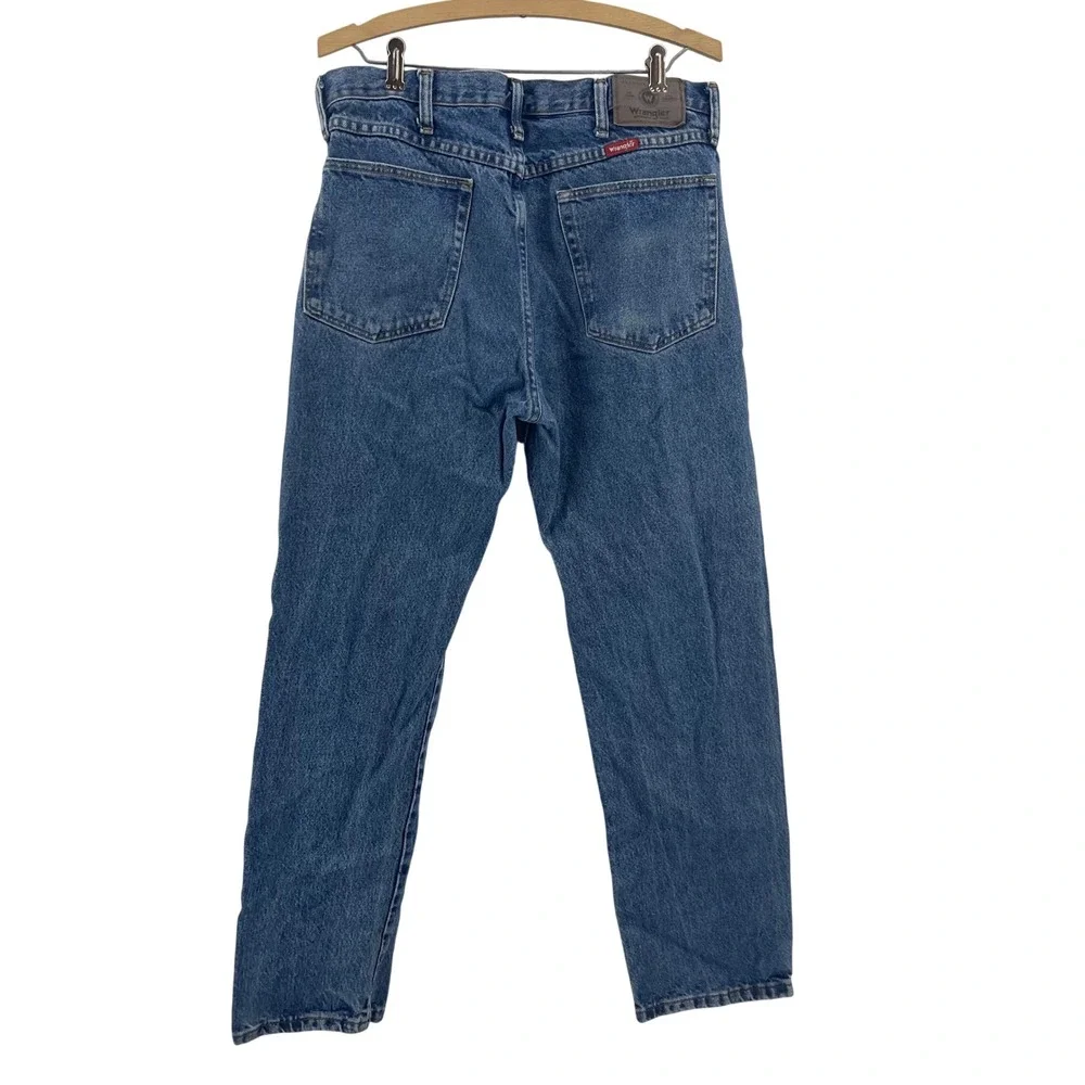 Wrangler Authentic Jeans Mens 33x30 Blue Excellent Straight Leg 96501DS Heritage